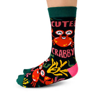 Load image into Gallery viewer, Cute + Crabby Ladies Socks