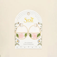 Load image into Gallery viewer, Pressed Flower Hoop Earrings