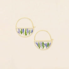 Load image into Gallery viewer, Pressed Flower Hoop Earrings