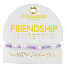 Load image into Gallery viewer, Morse Code Bracelet | FRIENDSHIP, Lavender Quartz & Howlite
