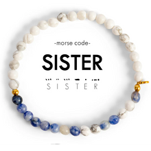 Load image into Gallery viewer, Morse Code Bracelet | SISTER, Lapis & Howlite