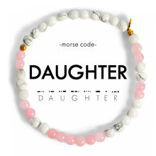 Load image into Gallery viewer, MINI Morse Code Bracelet | Daughter, Pink
