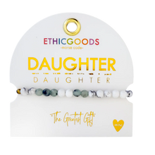 Load image into Gallery viewer, MINI Morse Code Bracelet | Daughter, Jasper & Howlite