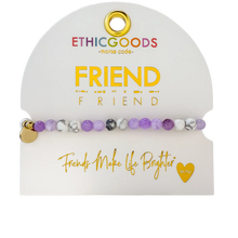 Load image into Gallery viewer, MINI Morse Code Bracelet | FRIEND, Lavender Quartz