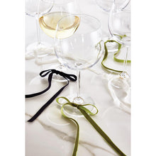 Load image into Gallery viewer, Velvet Bow Wine Charms - Green - Set of 6