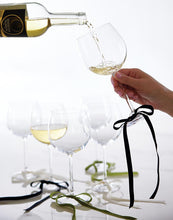 Load image into Gallery viewer, Velvet Bow Wine Charms - Green - Set of 6