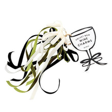 Load image into Gallery viewer, Velvet Bow Wine Charms - Green - Set of 6
