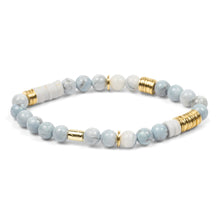 Load image into Gallery viewer, Intermix Stone Stacking Bracelet - Blue Howlite
