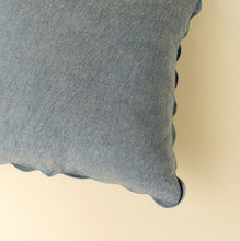 Load image into Gallery viewer, Scalloped Edge Pillow, Slate Blue