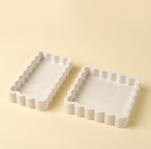 Load image into Gallery viewer, Scalloped Jewelry Plate, Rectangle