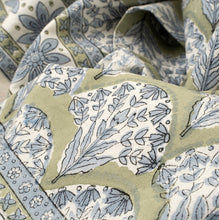Load image into Gallery viewer, Sakura Block Print Tablecloth, Green