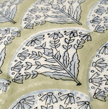 Load image into Gallery viewer, Sakura Block Print Pillow, Green