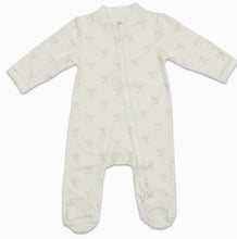 Load image into Gallery viewer, Lulujo Bows Bamboo Footed Sleeper
