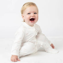 Load image into Gallery viewer, Lulujo Bows Bamboo Footed Sleeper