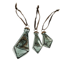 Load image into Gallery viewer, Diamond Droplet Holiday Ornament Large, Teal