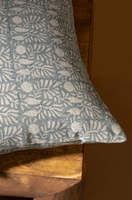 Load image into Gallery viewer, Tulsi Block Print Pillow, Deep Sea