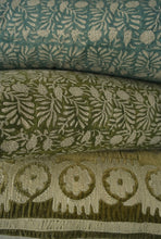 Load image into Gallery viewer, Tulsi Block Print Pillow, Deep Sea