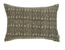 Load image into Gallery viewer, Tulsi Block Print Pillow, Deep Sea
