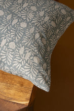 Load image into Gallery viewer, Tulsi Block Print Pillow, Deep Sea