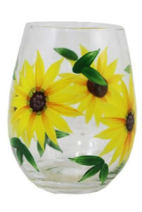 Sunflower Stemless Wine Glass