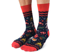 Load image into Gallery viewer, Merry + Bright Mens Socks