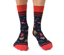 Load image into Gallery viewer, Merry + Bright Mens Socks