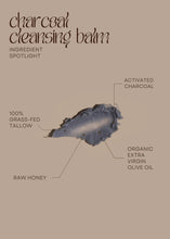 Load image into Gallery viewer, Tallow Twins Charcoal Cleansing Balm
