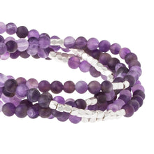 Load image into Gallery viewer, Stone Wrap, Amethyst & Silver