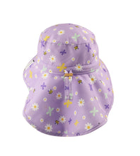 Load image into Gallery viewer, Kids UPF50+ Patterned Sun Hat with Neck Cape-Daisy
