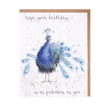 Load image into Gallery viewer, Fabulous Peacock Birthday Card