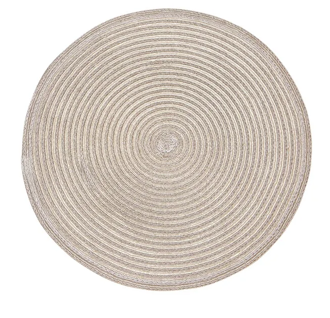 Urban Round Woven Placemat, Champagne