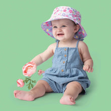 Load image into Gallery viewer, Kids UPF50+ Patterned Sun Hat - Hippo/Elephant

