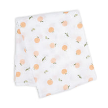 Load image into Gallery viewer, Lulujo Peaches Swaddle Blanket