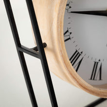 Load image into Gallery viewer, Wood &amp; Metal Framed Desk Clock

