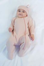 Load image into Gallery viewer, Juddles Pink Clay Waffle Knit Sleeper
