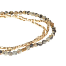 Load image into Gallery viewer, Delicate Stone Necklace/ Bracelet- Dalmatian Jasper