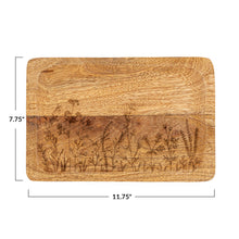 Load image into Gallery viewer, Etched Mango Wood Tray