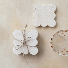 Load image into Gallery viewer, Travertine Coasters w/ Scalloped Edge, Set of 4