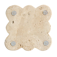 Load image into Gallery viewer, Travertine Coasters w/ Scalloped Edge, Set of 4