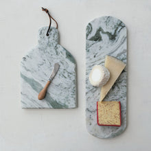 Load image into Gallery viewer, Marble Cheese Board & Knife, Green