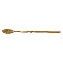 Load image into Gallery viewer, Brass Shell Shaped Spoon, Twig Handle