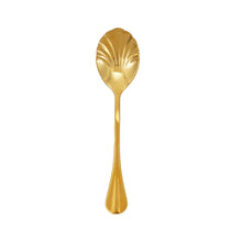 Load image into Gallery viewer, Stainless Steel Shell Shaped Spoon, Gold Finish