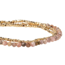 Load image into Gallery viewer, Delicate Stone Necklace/ Bracelet- Rhodochrosite & Gold