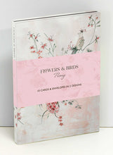 Load image into Gallery viewer, Flowers & Birds Peony Wallet Notecards