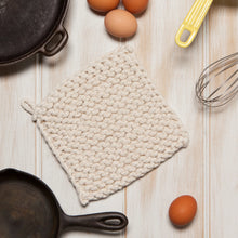 Load image into Gallery viewer, Heirloom Knit Pot Holder-Natural