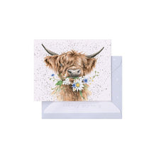 Load image into Gallery viewer, Daisy Coo Highland Cow Enclosure Card
