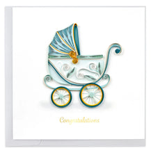 Load image into Gallery viewer, Baby Buggy Quilling Card