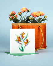 Load image into Gallery viewer, Bird of Paradise Quilling Card