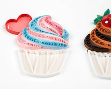 Load image into Gallery viewer, Cupcake Trio Birthday Quilling Card