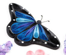 Load image into Gallery viewer, Flowers & Blue Butterflies Birthday Quilling Card